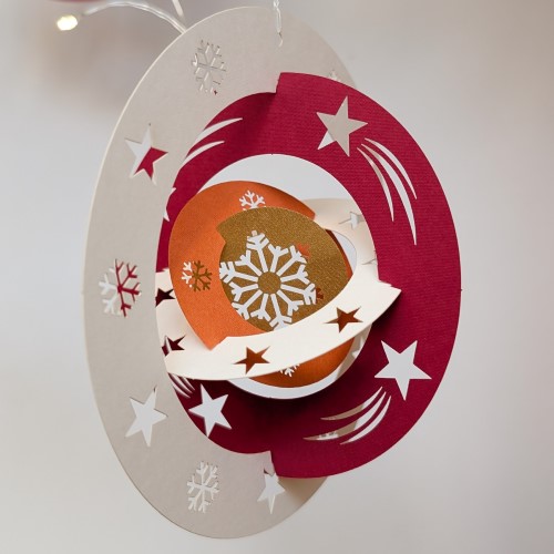Weihnachtskugeln aus Papier - 3er-Set klassisch